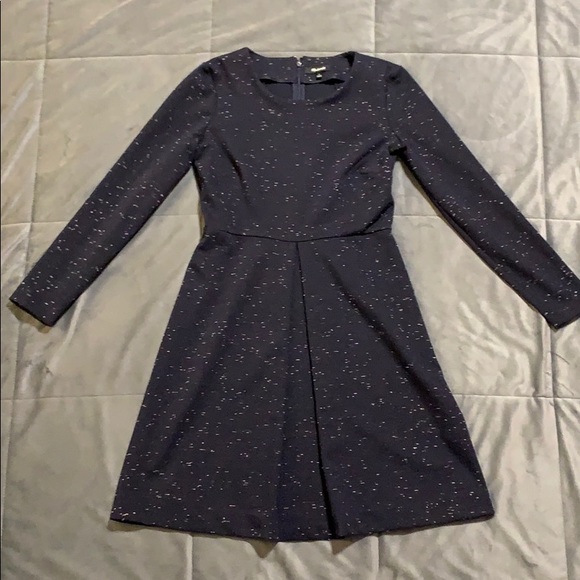Madewell Navy White Speckled Dress - Picture 3 of 6
